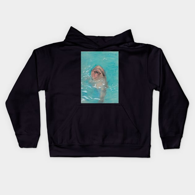 Dolphin Kids Hoodie by teenamarie23art